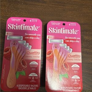 2 packs of Skintimate Raspberry Rain Disposable Razors